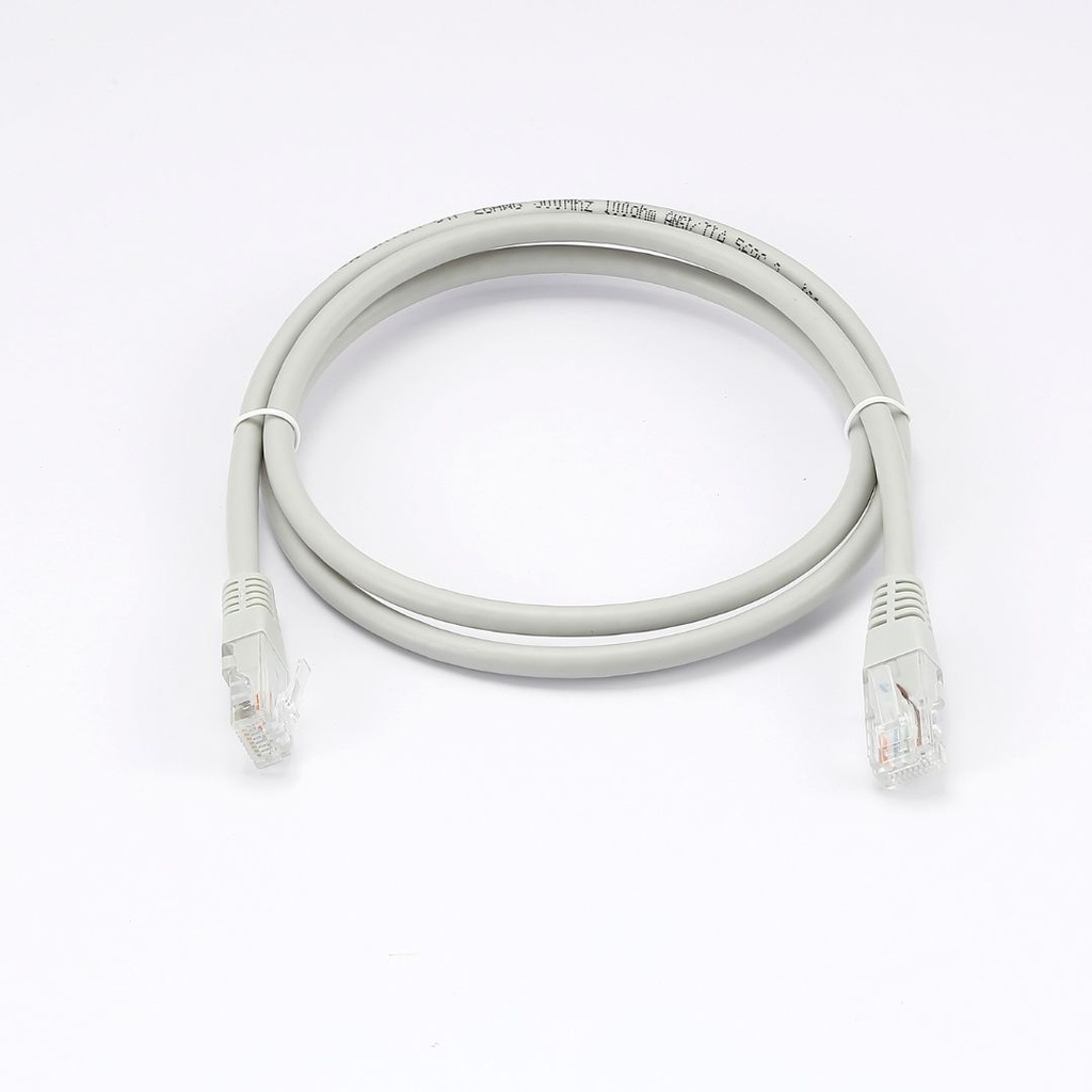 C ble RJ45 Male/Male droit CAT6A U/UTP - Longueur 1M - Gris - en sachet