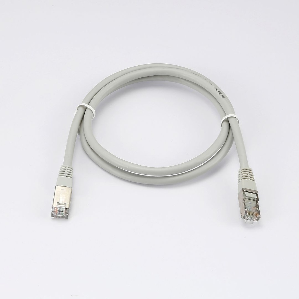 C ble RJ45 Male/Male droit CAT6 F/UTP - Longueur 1M - Gris - en sachet