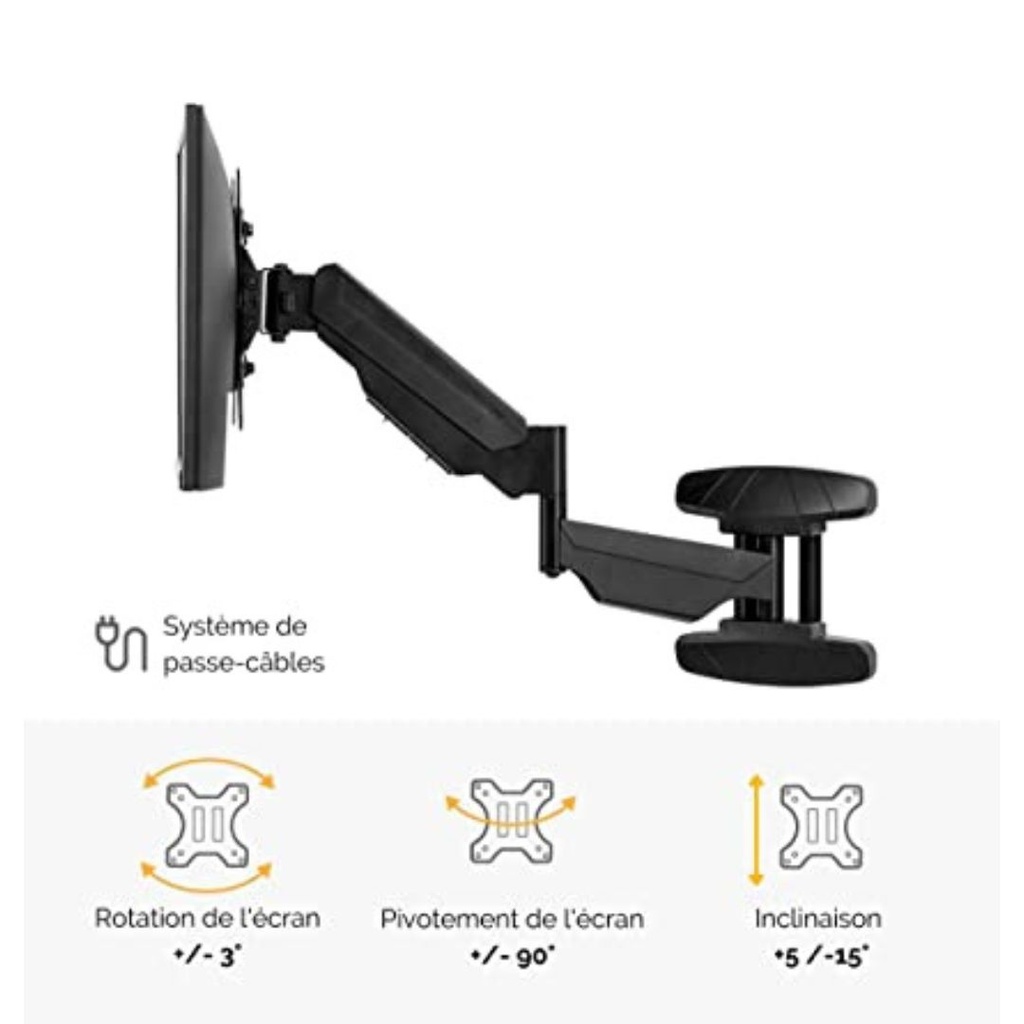 FELLOWES BRAS PORTE  CRAN SIMPLE MURAL