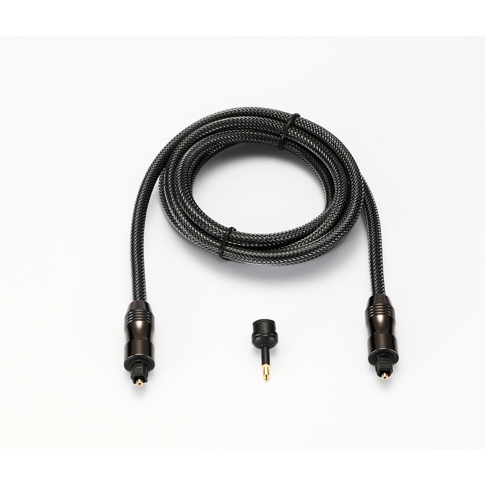 C ble Optique M le/M le 1.50m HG Connecteurs plaqués or C ble tressé - avec adap
