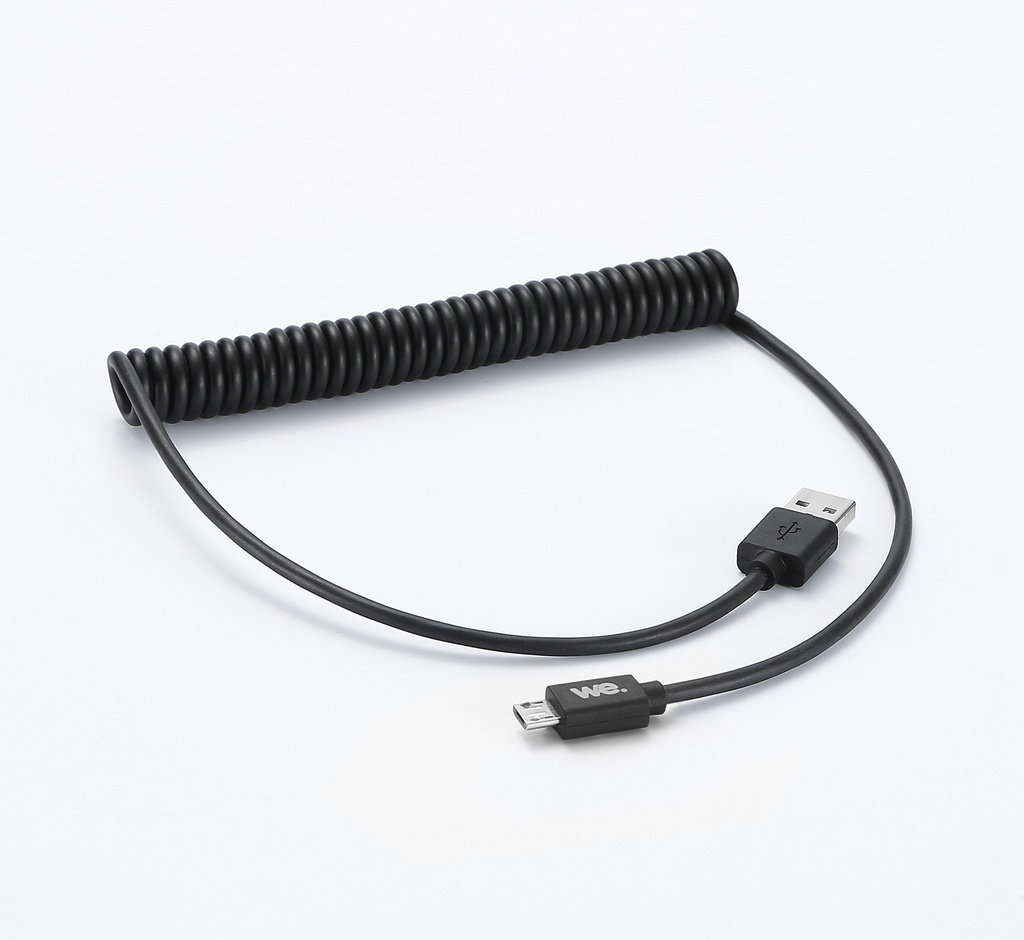 C ble USB / micro USB torsadé 2m - noir