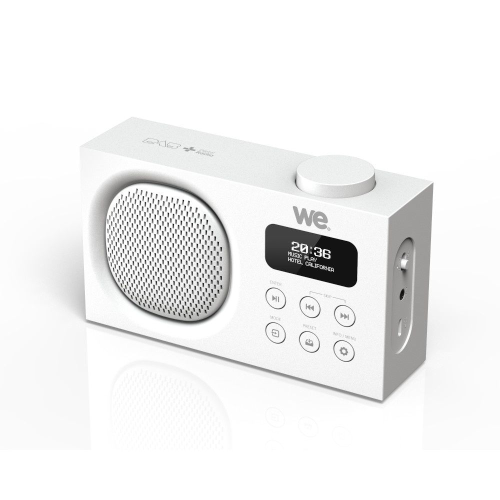 Radio portable DAB+/FM rechargeable RMS 3W, Double alarme Luminosité réglable No