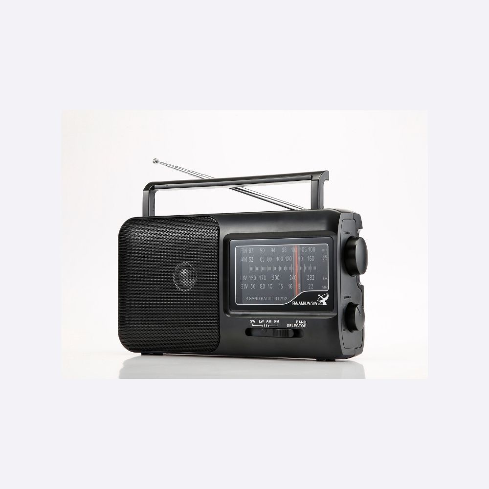 Radio grandes ondes AM/FM  Prise casque jack 3.5mm, poignée de transport intégré