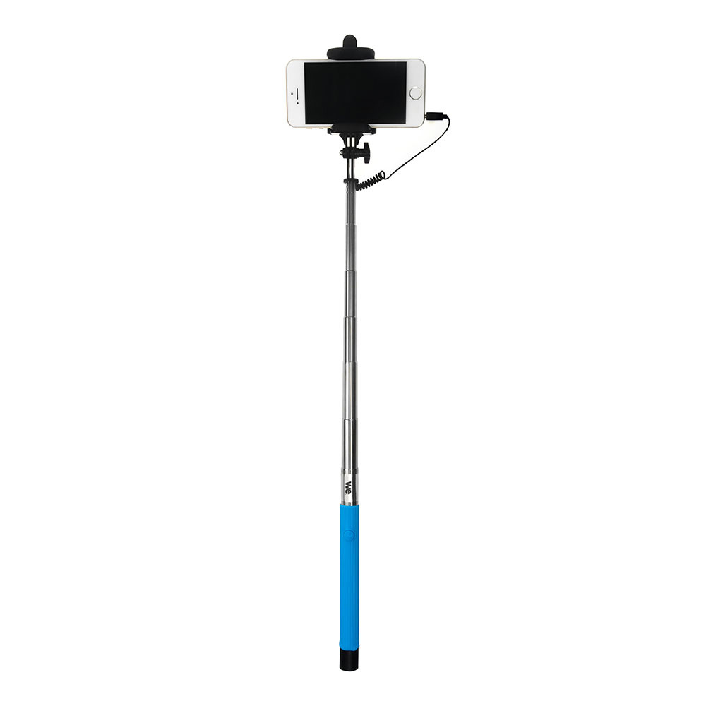 Bras Selfie bleu longueur: 22.5 à 100.5cm compatible IOS 4.0 / Android 3.0 Conne