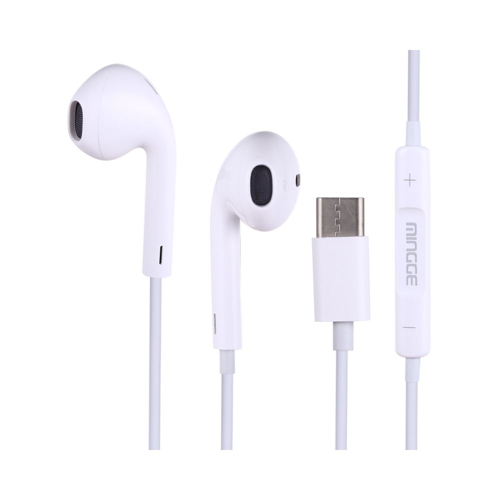 Ecouteurs  WE avec connecteur USB-C de couleur blanche C ble 1,20 m. Bouton mult