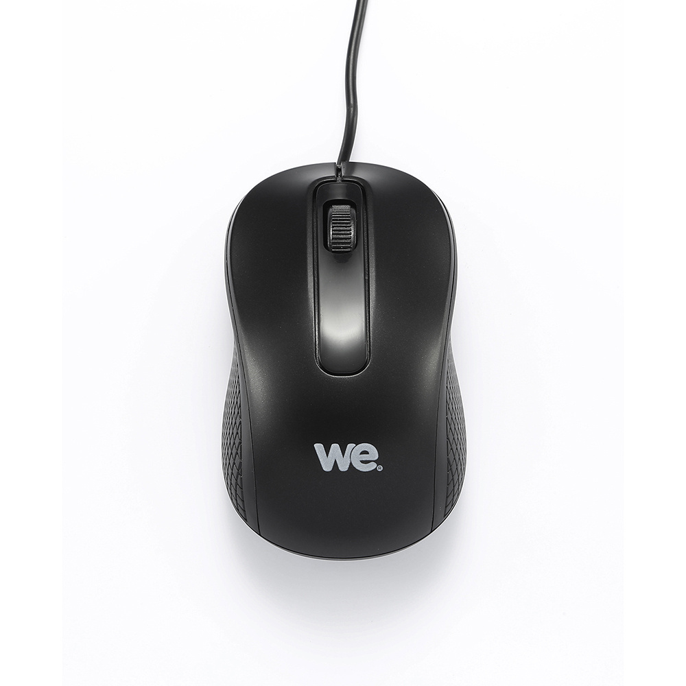 Souris filaire WE 1200DPI , USB, longeur c ble 1.5m finition métallique noire