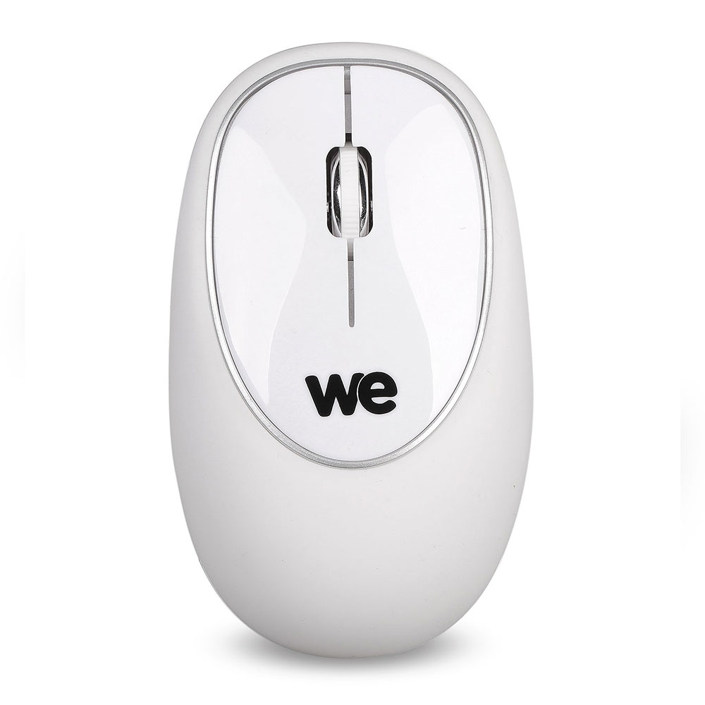 Souris sans fil silicone We Blanche Silicone anti stress 1000 DPI Dongle USB Plu