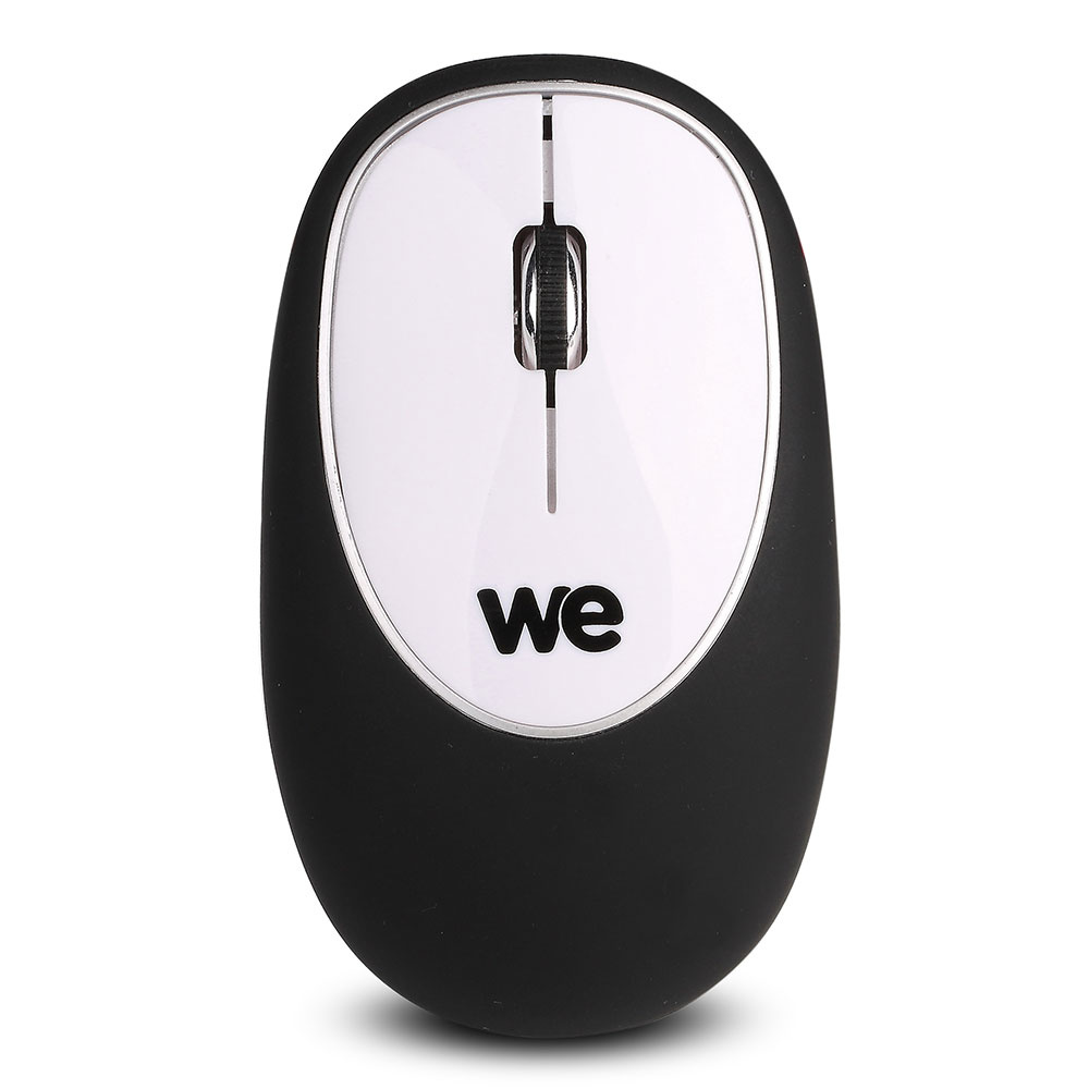 Souris sans fil silicone We Noire Silicone anti stress 1000 DPI Dongle USB Plug