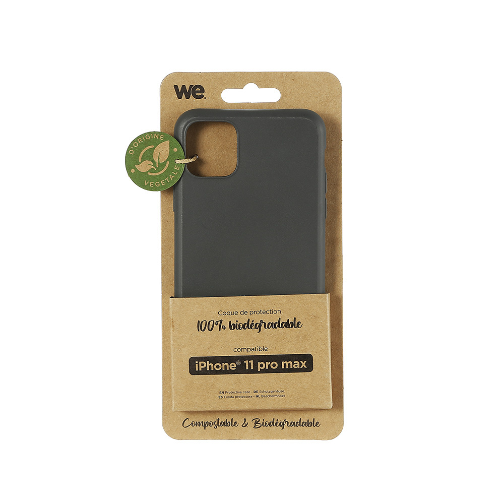 ***WE Coque de protection BIODEGRADABLE APPLE IPHONE 11 PRO MAX Noir