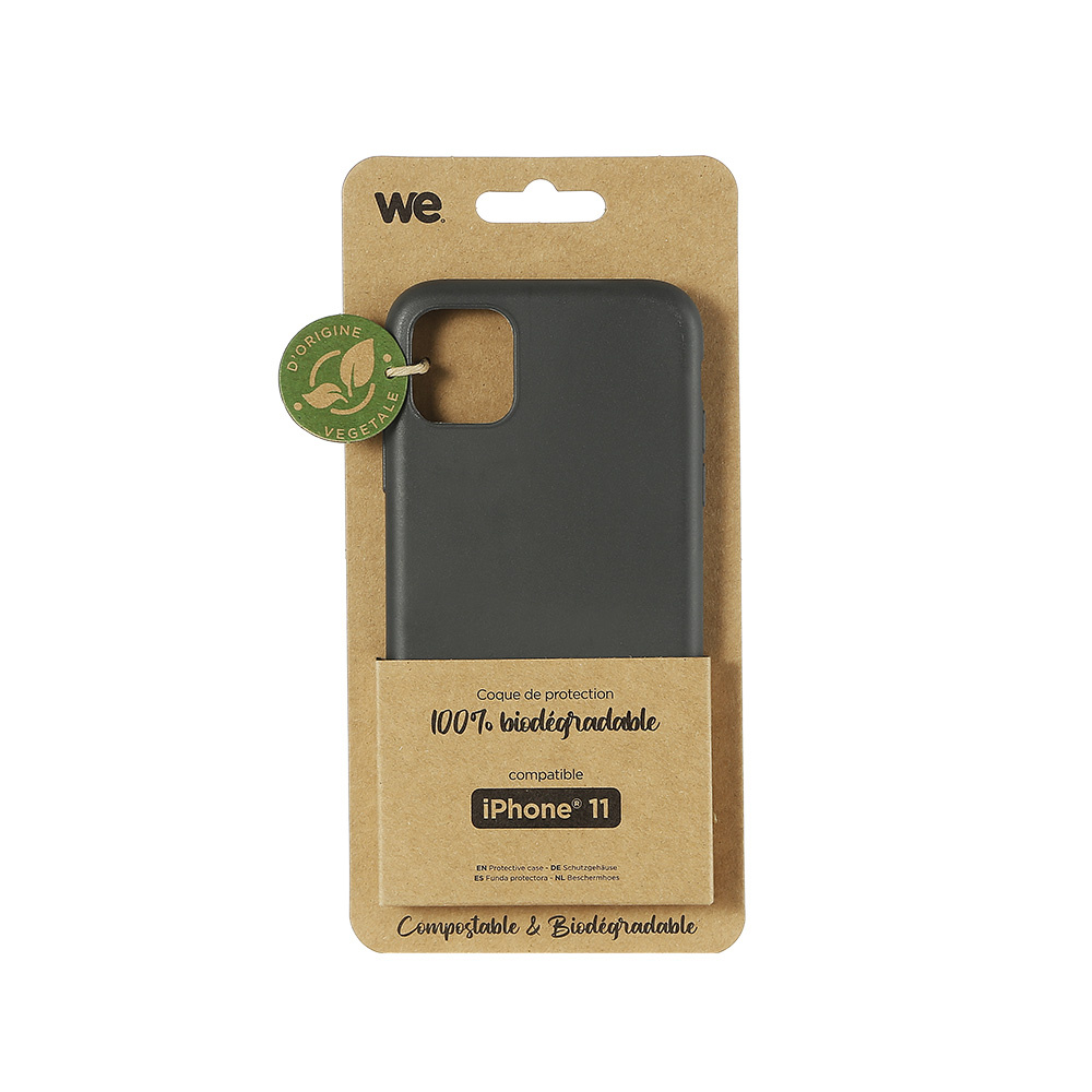 ***WE Coque de protection BIODEGRADABLE APPLE IPHONE 11 noir