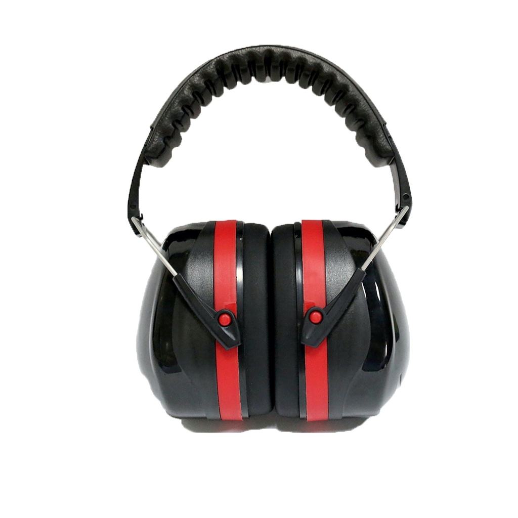 Casque Anti bruit atténuation 32dB avec housse de transport noir/rouge