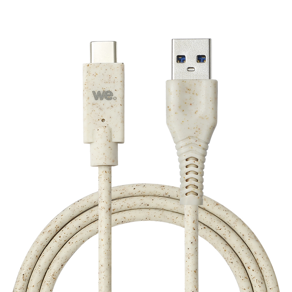 C ble USB-C/USB A biosourcé avec 30% de matières recyclées - 2m - Packaging écoc