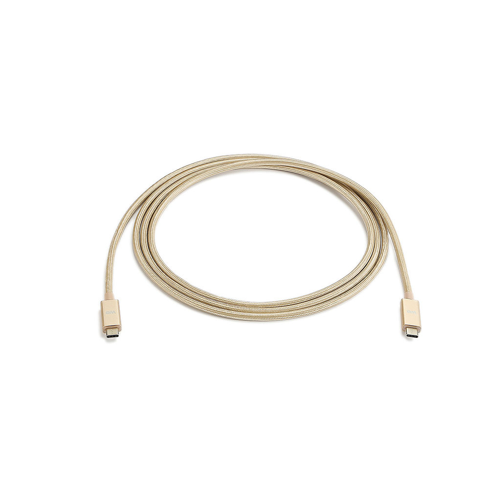 C ble USB-C m le/USB-C m le nylon 2 m - USB 3.1 - or très resistant - grande lon