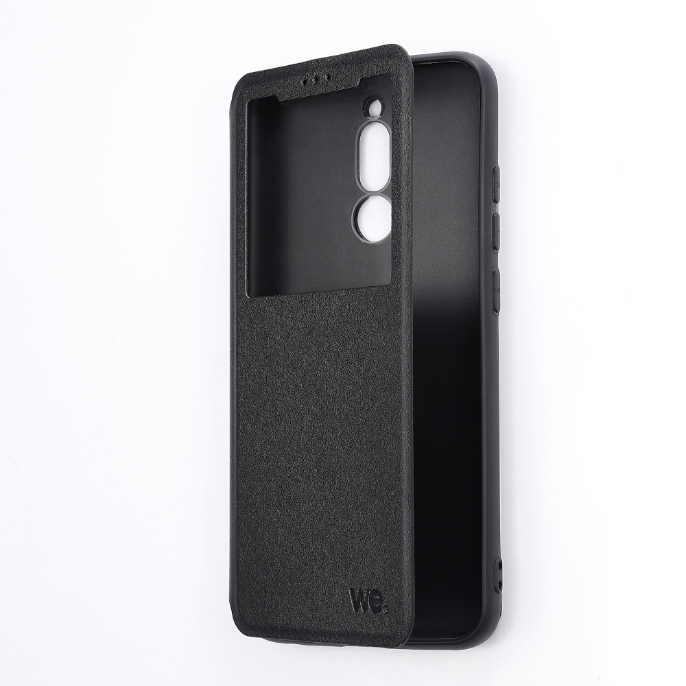 ***WE Etui folio CLASSIQUE XIAOMI REDMI 8 Noir - Avec fen tre