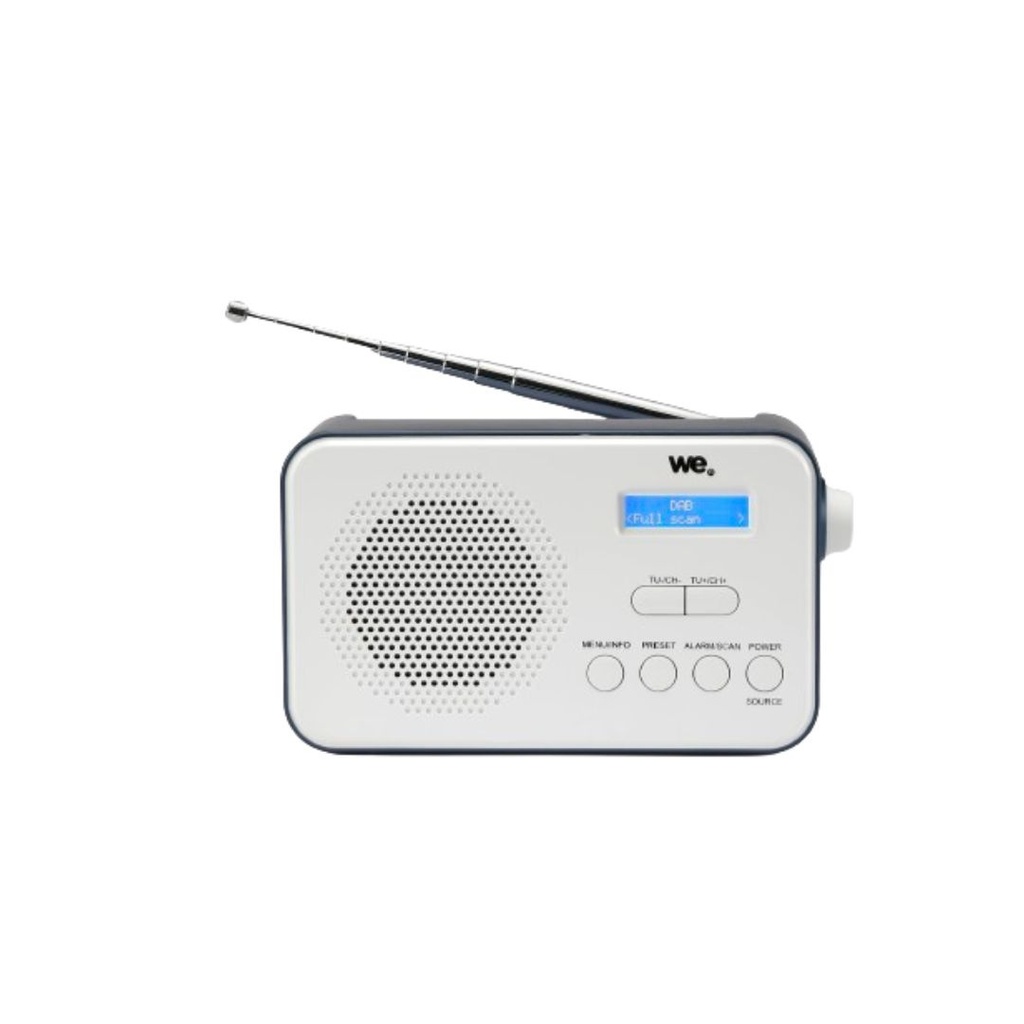 Radio portable DAB+/DAB/FM, double alarme, écran LCD, batterie rechargeable de 2