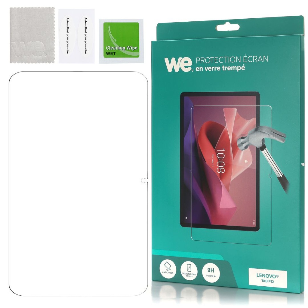 Verre Trempé tablette LENOVO Tab P12 12.7 - Film de protection Anti-Rayures - 9
