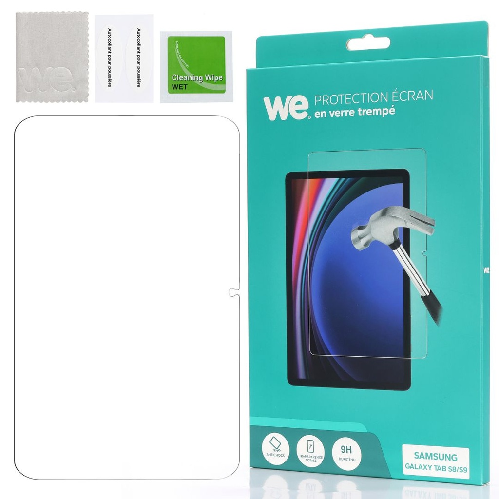 Verre Trempé tablette Galaxy Tab S8 11 2021 / S9 11 2023 / S9 FE - Film de pro