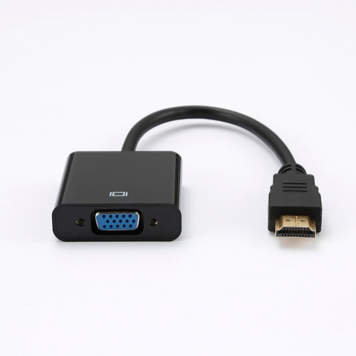 [0-ADPVGAFHDMIM] Adaptateur VGA femelle vers HDMI m le - HDMI fiche or - Noir - C ble 15 cm - en