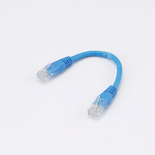 [0-CABRJ45D015-6AUB] C ble RJ45 Male/Male droit CAT6A U/UTP - Longueur 0.15M - Bleu - en sachet