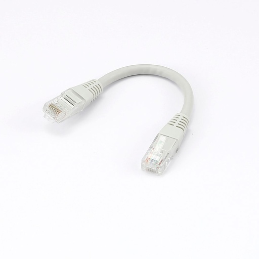 [0-CABRJ45D015-6AUG] C ble RJ45 Male/Male droit CAT6A U/UTP - Longueur 0.15M - Gris - en sachet
