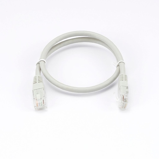 [0-CABRJ45D050-6AUG] C ble RJ45 Male/Male droit CAT6A U/UTP - Longueur 0.50M - Gris - en sachet