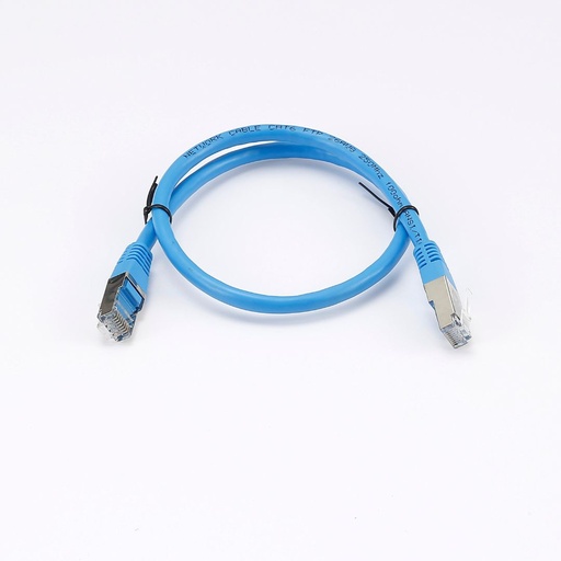 [0-CABRJ45D050-6FB] C ble RJ45 Male/Male droit CAT6 F/UTP - Longueur 0.50M - Bleu - en sachet