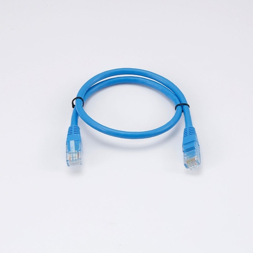 [0-CABRJ45D050-6UB] C ble RJ45 Male/Male droit CAT6 U/UTP - Longueur 0.50M - Bleu - en sachet