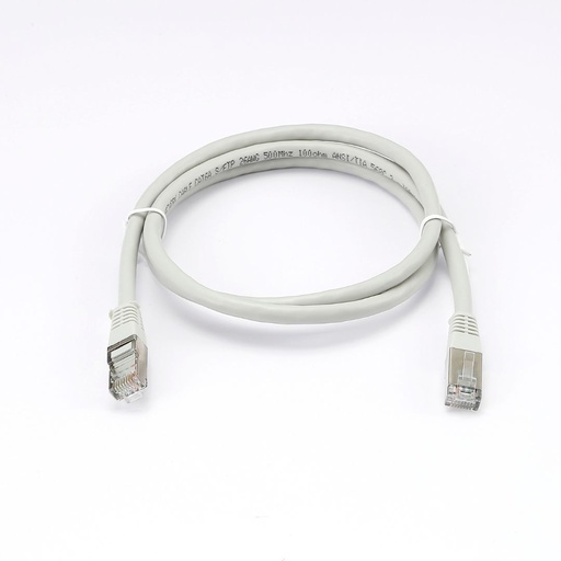 [0-CABRJ45D100-6ASG] C ble RJ45 Male/Male droit CAT6A S/FTP - Longueur 1M - Gris - en sachet