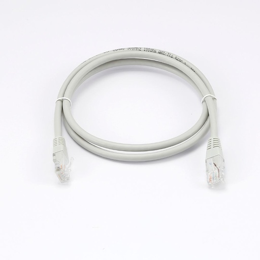 [0-CABRJ45D100-6AUG] C ble RJ45 Male/Male droit CAT6A U/UTP - Longueur 1M - Gris - en sachet