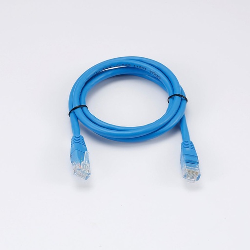 [0-CABRJ45D100-6UB] C ble RJ45 Male/Male droit CAT6 U/UTP - Longueur 1M - Bleu - en sachet