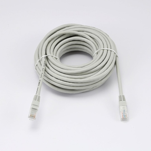 [0-CABRJ45D1000-6UG] C ble RJ45 Male/Male droit CAT6 U/UTP - Longueur 10M - Gris - en sachet