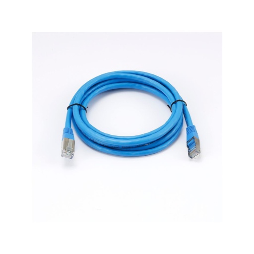 [0-CABRJ45D200-6ASB] C ble RJ45 Male/Male droit CAT6A F/UTP - Longueur 2M - Bleu - en sachet