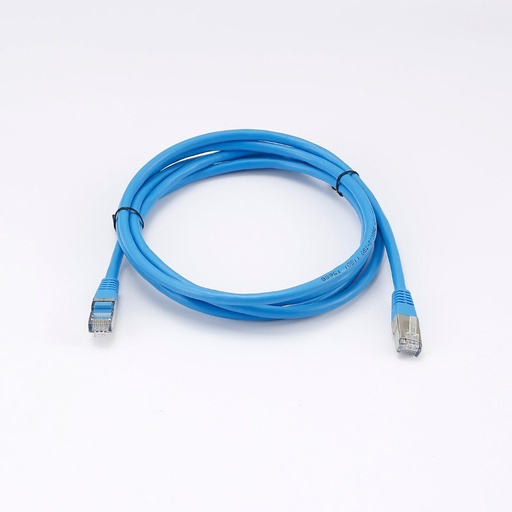 [0-CABRJ45D200-6FB] C ble RJ45 Male/Male droit CAT6 F/UTP - Longueur 2M - Bleu - en sachet