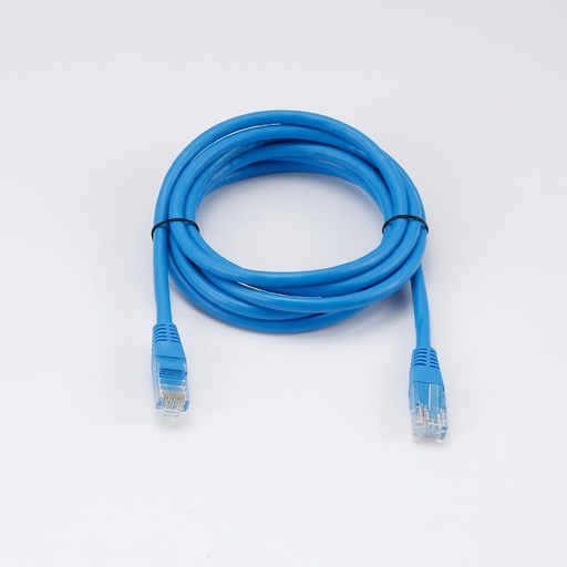 [0-CABRJ45D200-6UB] C ble RJ45 Male/Male droit CAT6 U/UTP - Longueur 2M - Bleu - en sachet