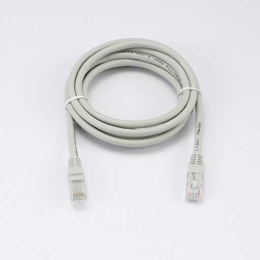 [0-CABRJ45D200-6UG] C ble RJ45 Male/Male droit CAT6 U/UTP - Longueur 2M - Gris - en sachet