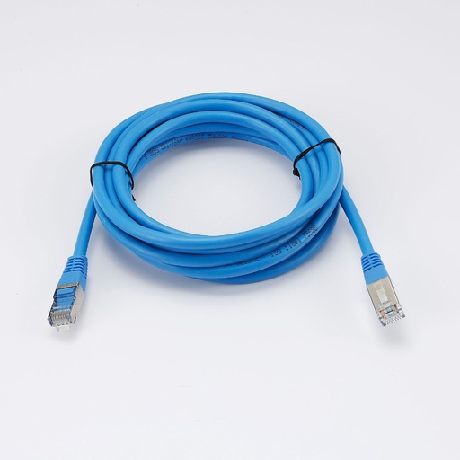 [0-CABRJ45D300-6AFB] C ble RJ45 Male/Male droit CAT6A F/UTP - Longueur 3M - Bleu - en sachet