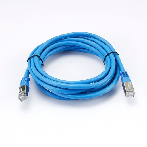 [0-CABRJ45D300-6ASB] C ble RJ45 Male/Male droit CAT6A S/FTP - Longueur 3M - Bleu - en sachet