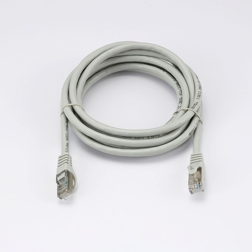 [0-CABRJ45D300-6UG] C ble RJ45 Male/Male droit CAT6 U/UTP - Longueur 3M - Gris - en sachet