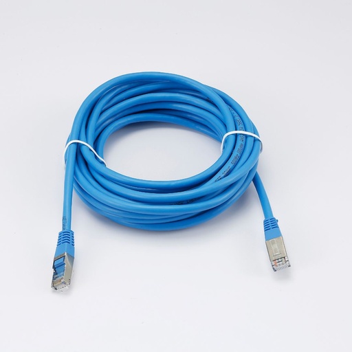 [0-CABRJ45D500-6AFB] C ble RJ45 Male/Male droit CAT6A F/UTP - Longueur 5M - Bleu - en sachet
