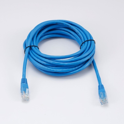 [0-CABRJ45D500-6UB] C ble RJ45 Male/Male droit CAT6 U/UTP - Longueur 5M - Bleu - en sachet