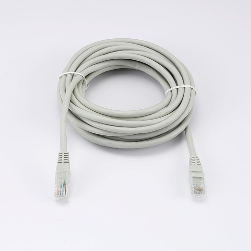[0-CABRJ45D500-6UG] C ble RJ45 Male/Male droit CAT6 U/UTP - Longueur 5M - Gris - en sachet