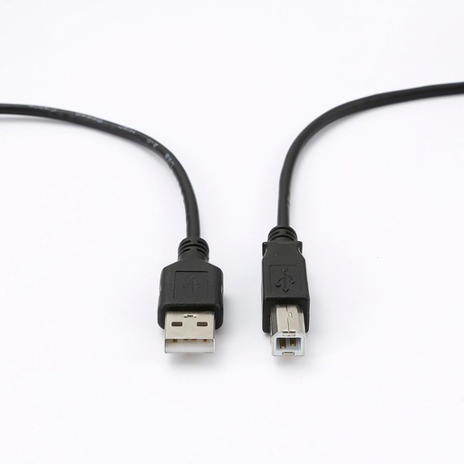 [0-CABUSBAB200] C ble USB A/USB B Male/Male - Longueur 2M - Noir - en sachet
