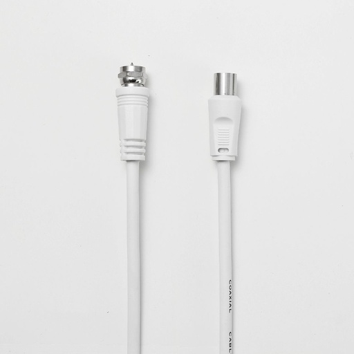 [D2COAXSAT200] C ble Coaxial/Satellite 9.52 mm m le/m le - 2m - blanc