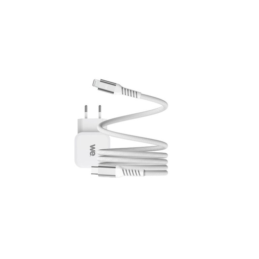 [WEALUSBCAPPMAG100BL] Bundle chargeur 1 port USB-C 20W + c ble USB-C/Lightning blanc