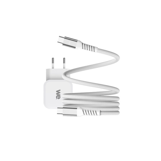 [WEALUSBCUSBCMAG100BL] Bundle chargeur 1 port USB-C 20W + c ble USB-C/USB-C blanc