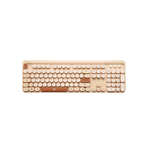 [WEPOPCLASOUSFILBEIGE] WE POP Pack clavier + souris sans fil: coloris Beige/Crème - Connexion 2.4Ghz -
