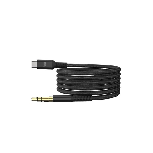 [WEUSBCJK120N] C ble USB-C/Jack M le 1.20m Nylon tressé noir