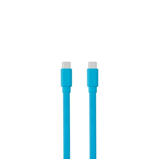 [WEUSBCUSBCPLAT100B] C ble USB-C m le/USB-C m le plat 1 m - Charge 60W (3A/20V) - USB 2.0 - bleu - ne