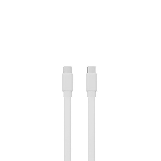 [WEUSBCUSBCPLAT100BL] C ble USB-C m le/USB-C m le plat 1 m - Charge 60W (3A/20V) - USB 2.0 - blanc - n