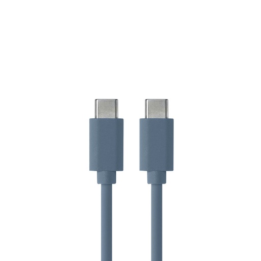 [WEUSBCUSBCSIL150BN] C ble USB-C/USB-C en silicone - USB 2.0 - Charge 3A/60W - 1.50m - bleu nuit